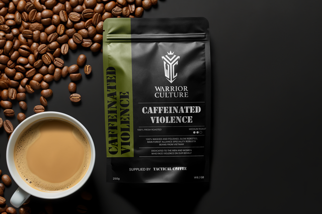 Caffeinated Violence coffee by Tactical Coffee, smooth and strong