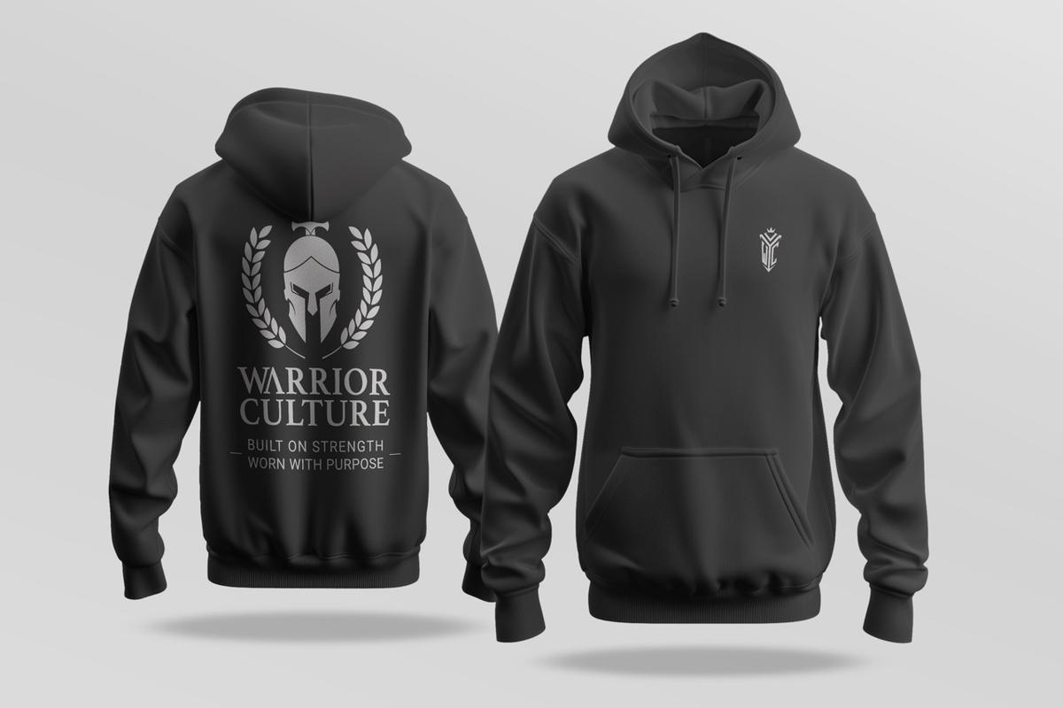 Atlas Spartan Hoodie with Spartan helmet graphic (view 3)