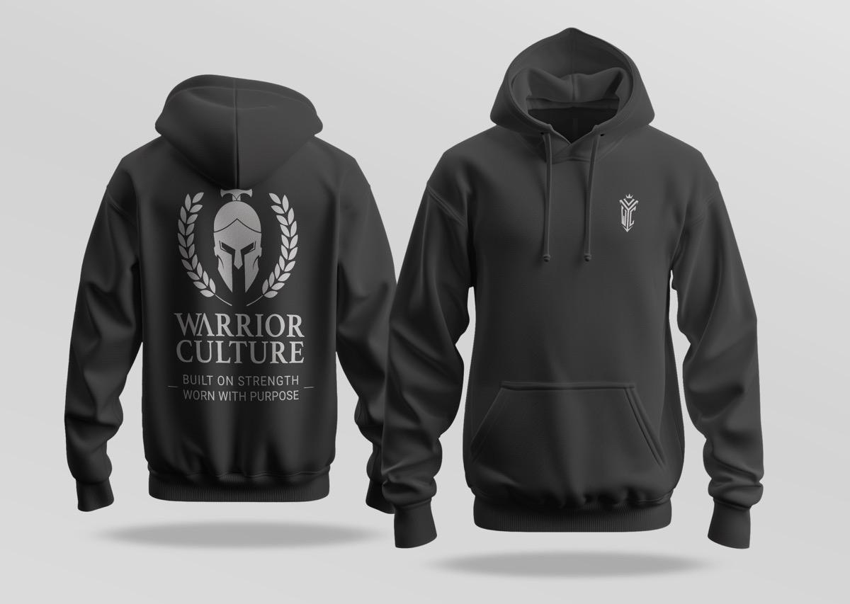 Atlas Spartan Hoodie with Spartan helmet graphic (view 3)