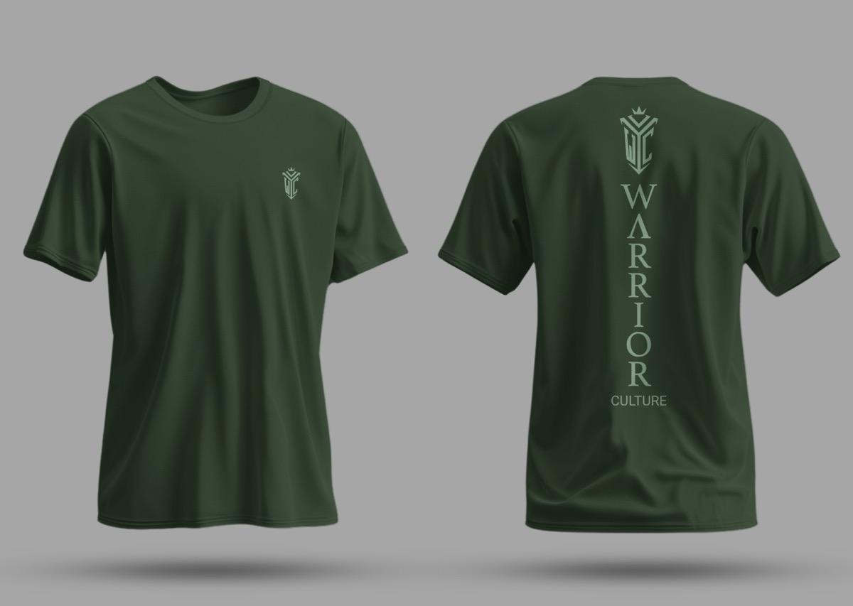 Vertical T-Shirt with modern Warrior Culture branding (view 2)
