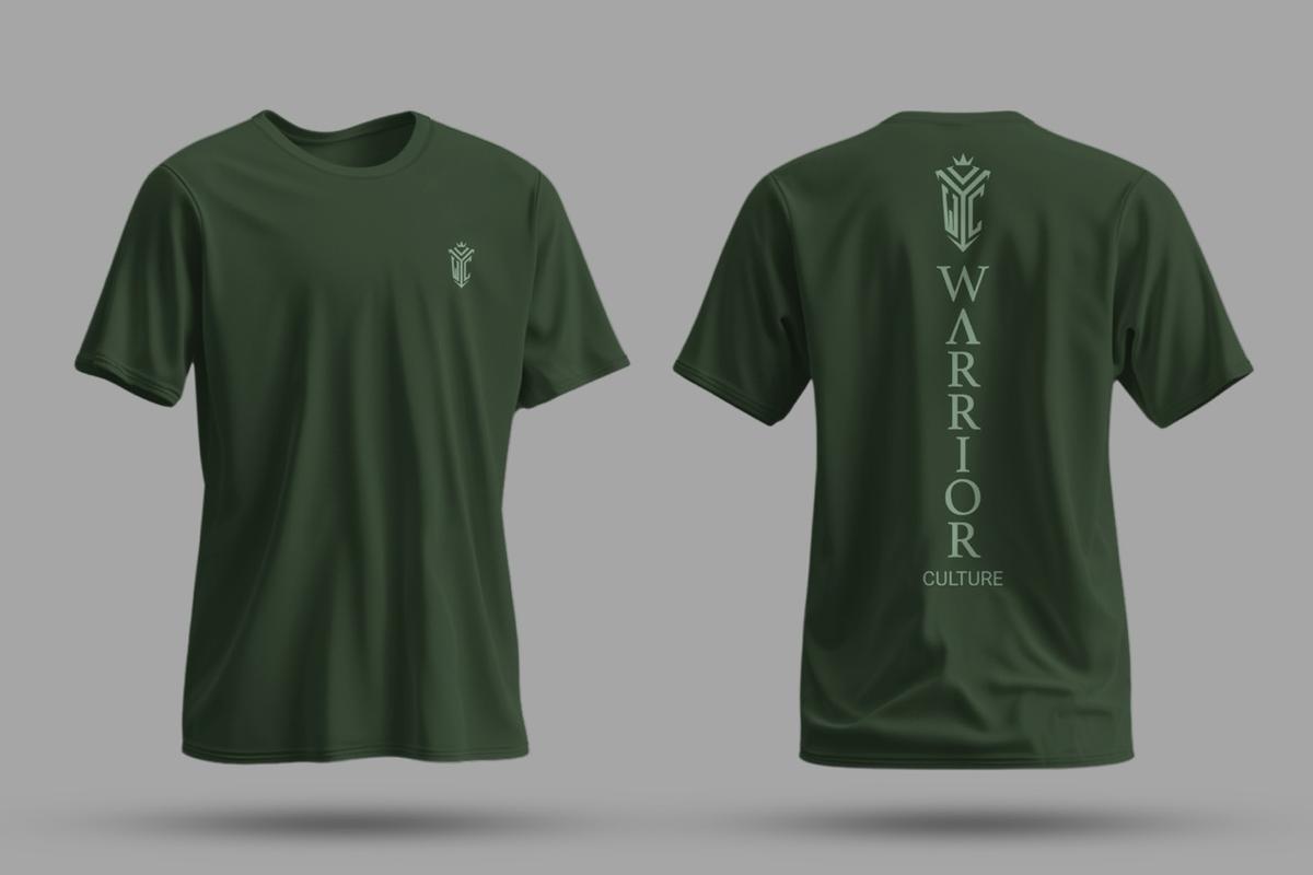 Vertical T-Shirt with modern Warrior Culture branding (view 2)