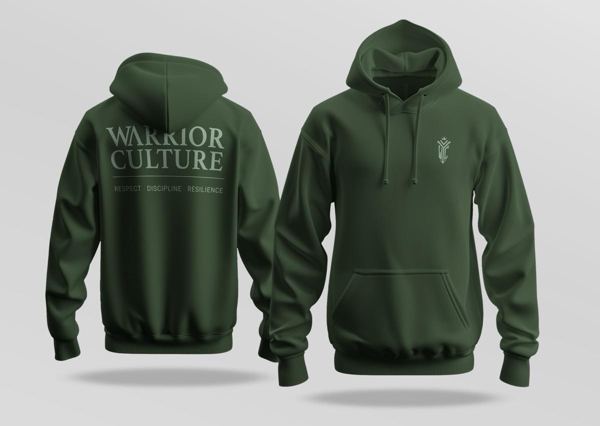 Atlas Valor Hoodie with Respect, Discipline, Resilience branding (view 3)