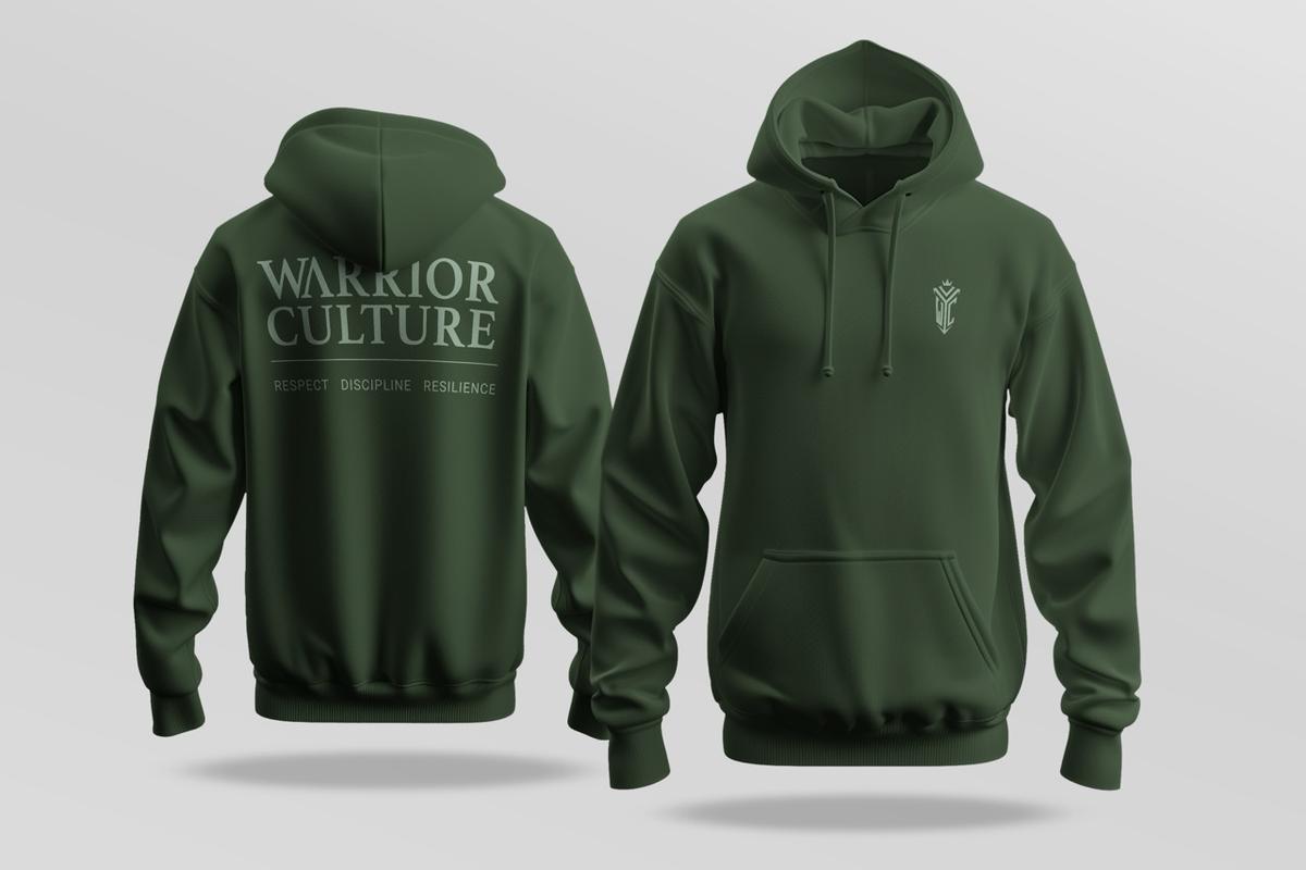 Atlas Valor Hoodie with Respect, Discipline, Resilience branding (view 3)