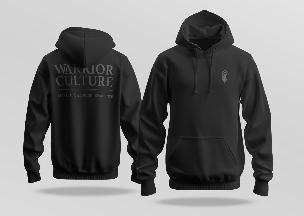 Atlas Valor Hoodie with Respect, Discipline, Resilience branding (view 2)